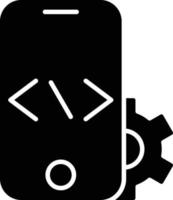 vecteur conception mobile codage icône style