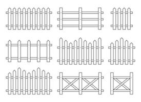 contour clôture dans plat style vecteur illustration isolé sur blanc