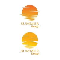 ensemble de conception de modèle de logo icône illustration vectorielle soleil vecteur