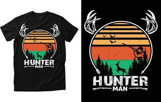 conception de t-shirt de chasse vecteur