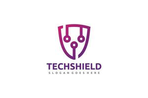 Logo Technology Shield vecteur