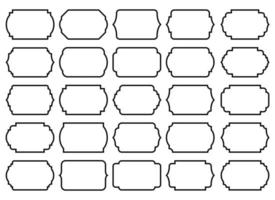 ensemble de ancien cadres et Étiquettes vecteur illustration isolé sur blanc