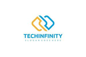 Technologie Infinity Logo vecteur