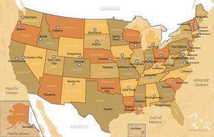 uni États de Amérique pays carte vecteur