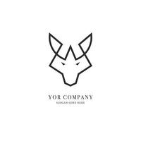 tête Loup logo pour entreprise identité vecteur