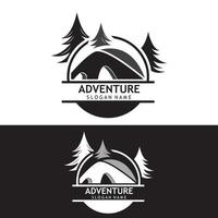 aventure la nature logo conception image Voyage et Extérieur camping aventuriers, grimpeurs modèle vecteur