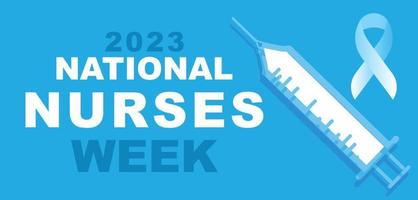 mai 06 à 12 est nationale infirmières semaine. modèle pour arrière-plan, bannière, carte, affiche. vecteur