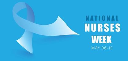 mai 06 à 12 est nationale infirmières semaine. modèle pour arrière-plan, bannière, carte, affiche. vecteur