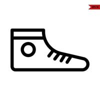 icône de ligne de chaussures vecteur