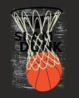 slam dunk basket vecteur