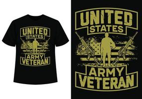 uni États armée vétéran T-shirt conception vecteur