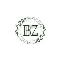 bz initiale beauté floral logo modèle vecteur