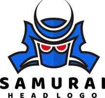 samouraï tête logo icône conception vecteur
