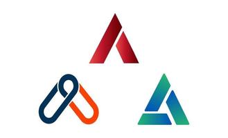 lettre de conception de logo triangle a avec inspiration de concept créatif vecteur