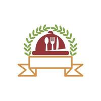 icône de symbole de modèle de logo abstrait service restaurant vecteur