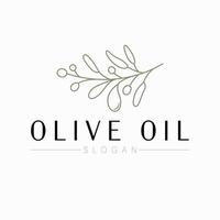 olive pétrole logo conception. olive branche avec laissez tomber vecteur logo modèle. Naturel et biologique logo modèle.