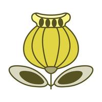 chardon sauvage fleur coloré vecteur icône conception. plat icône.