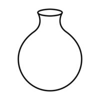 pot plat vecteur icône conception. vase noir icône.