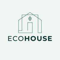 éco maison vecteur logo conception. maison avec feuille moderne logotype. réel biens logo modèle.