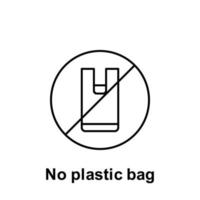 pas d'icône de vecteur de sac en plastique