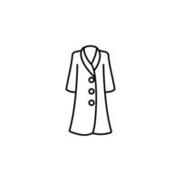 manteau vêtements femme robe vecteur icône
