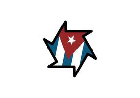 Cuba drapeau icône, illustration de nationale drapeau conception avec élégance concept vecteur