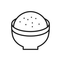 modifiable icône de bol riz, vecteur illustration isolé sur blanc Contexte. en utilisant pour présentation, site Internet ou mobile app