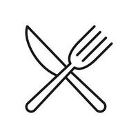 modifiable icône de fourchette et couteau, vecteur illustration isolé sur blanc Contexte. en utilisant pour présentation, site Internet ou mobile app