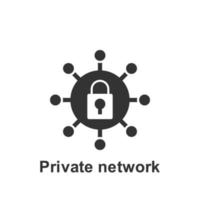 en ligne commercialisation, privé réseau vecteur icône