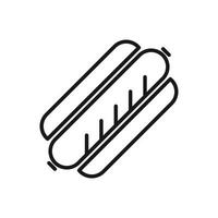 modifiable icône de Hot-dog saucisse, vecteur illustration isolé sur blanc Contexte. en utilisant pour présentation, site Internet ou mobile app