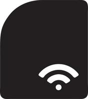 signal la communication information lien sans fil icône symbole vecteur image, illustration de le réseau Wifi dans noir image. eps dix