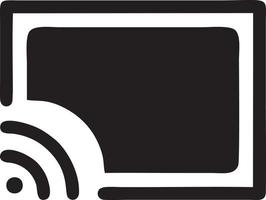 signal la communication information lien sans fil icône symbole vecteur image, illustration de le réseau Wifi dans noir image. eps dix