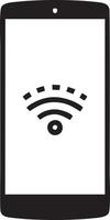 signal la communication information lien sans fil icône symbole vecteur image, illustration de le réseau Wifi dans noir image. eps dix