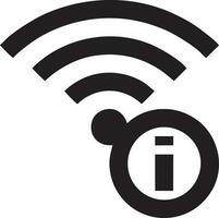 signal la communication information lien sans fil icône symbole vecteur image, illustration de le réseau Wifi dans noir image. eps dix