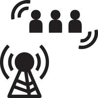 signal la communication information lien sans fil icône symbole vecteur image, illustration de le réseau Wifi dans noir image. eps dix