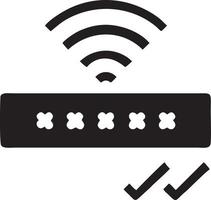 signal la communication information lien sans fil icône symbole vecteur image, illustration de le réseau Wifi dans noir image. eps dix