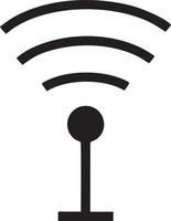 signal la communication information lien sans fil icône symbole vecteur image, illustration de le réseau Wifi dans noir image. eps dix