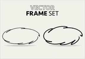 griffonnage ovale. dessiné à la main ellipse, rond grunge Cadre et encerclé griffonnage isolé icône ensemble sur blanche. vecteur