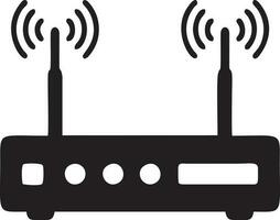 signal la communication information lien sans fil icône symbole vecteur image, illustration de le réseau Wifi dans noir image. eps dix