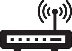 signal la communication information lien sans fil icône symbole vecteur image, illustration de le réseau Wifi dans noir image. eps dix