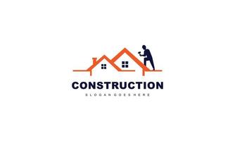 Accueil construction entreprise logo vecteur