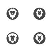 modèle de logo de lion vecteur