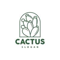 cactus logo, désert vert plante vecteur, Facile conception élégant ligne style, icône illustration symbole vecteur