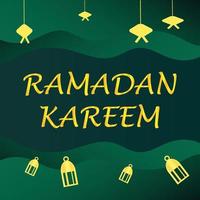 Ramadan kareem islamique salutation carte Contexte vecteur illustration. le saint mois de le musulman communauté.