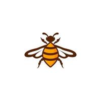 une abeille logo avec une image de une abeille sur il vecteur