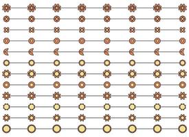 fleur diviseur collection vecteur illustration
