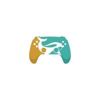 coloré Jeu manette logo sur blanc Contexte vecteur