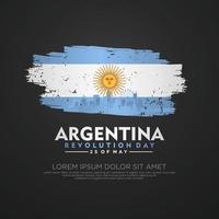 Argentine révolution journée salutation carte modèle. vecteur