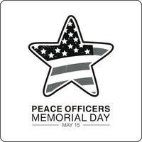 paix officiers Mémorial journée dans peut, vacances concept, Etats-Unis drapeau à l'intérieur étoile doubler, Contexte vecteur illustration