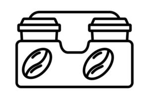café titulaire icône illustration. icône en relation à café élément. ligne icône style. Facile vecteur conception modifiable